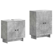Set di Armadi da Bagno da 2 Pezzi EDE Grigio Cemento 3417579