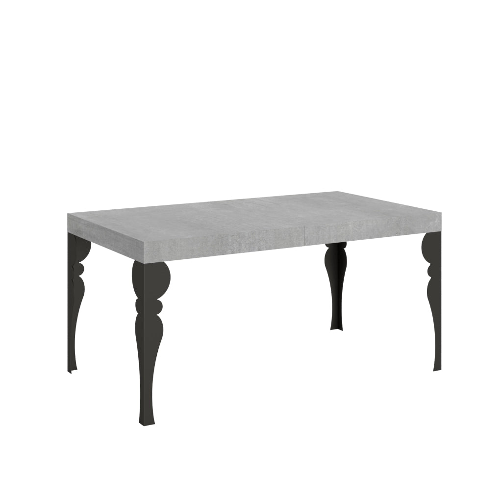 Tavolo allungabile 90x160/420 cm Paxon Cemento telaio Antracite