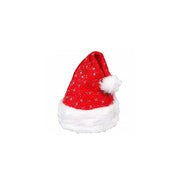 Trade Shop - Cappello Cappellino Babbo Natale Glitterato Rosso Abbigliamento Natalizio -