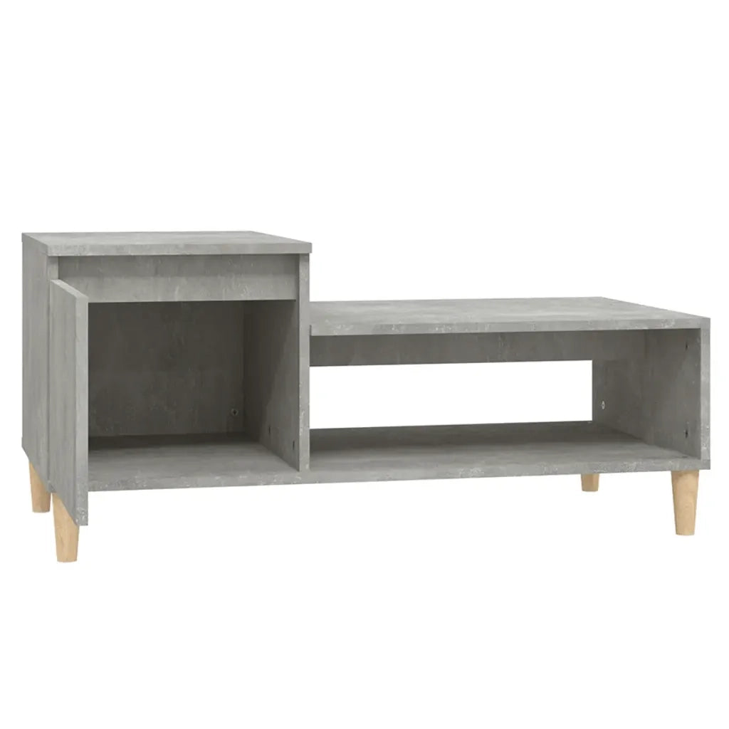Tavolino Salotto Grigio Cemento 100x50x45 cm Legno Multistrato 821128