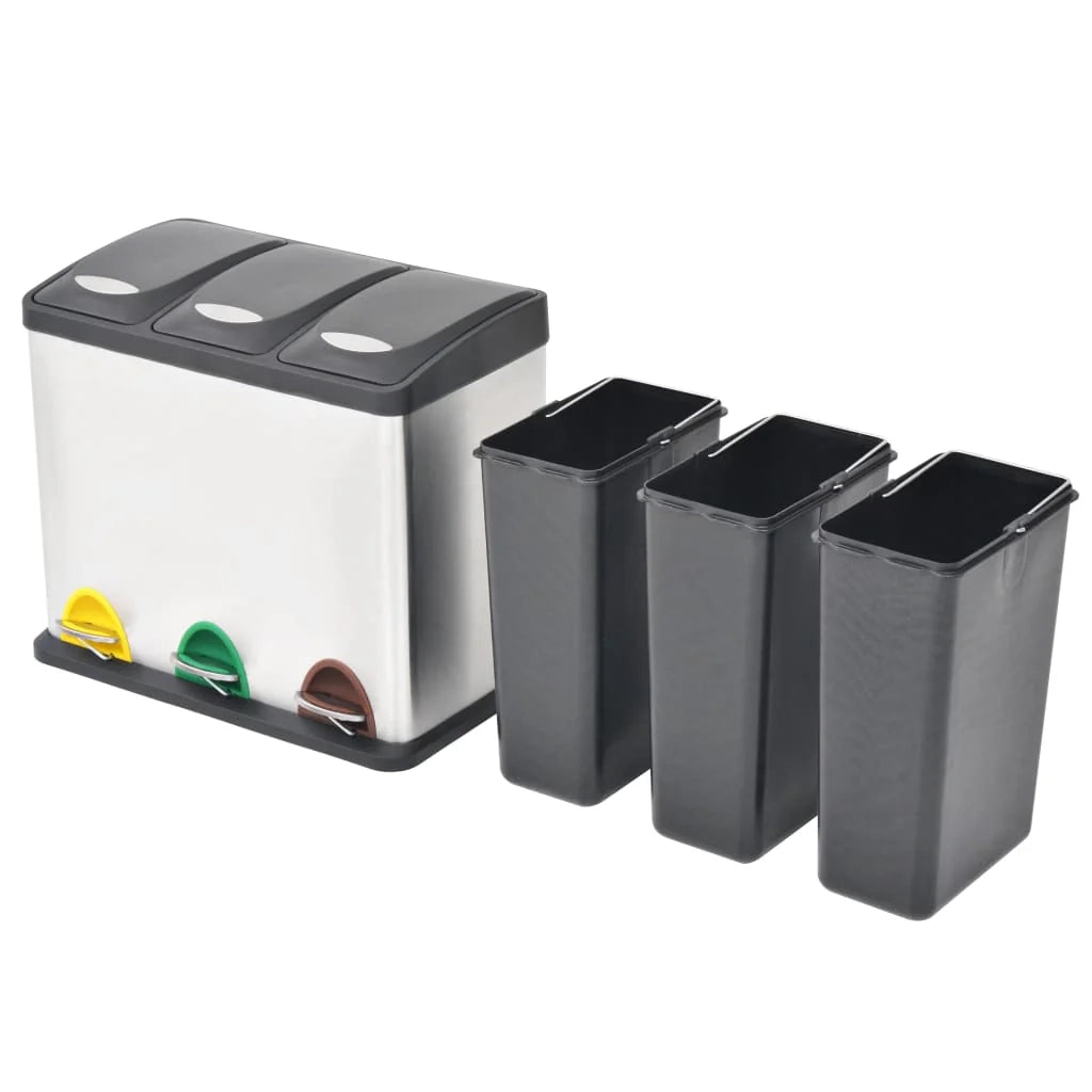 Pattumiera in acciaio inox 46 x 26,5 x 39,5 cm 24 litri 02_0006060