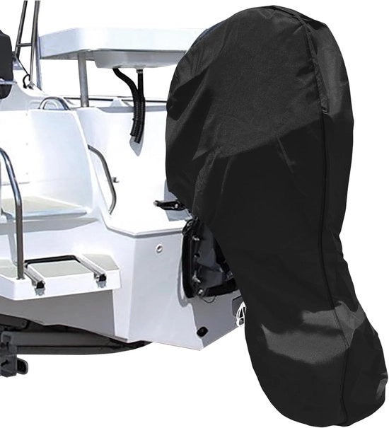 Copertura motore esterno completo - Copertura motore per barche acqua resistente 420D - Adatto per motori da 20 a 30 HP - Copertura stoffa - copertura polvere - Nero
