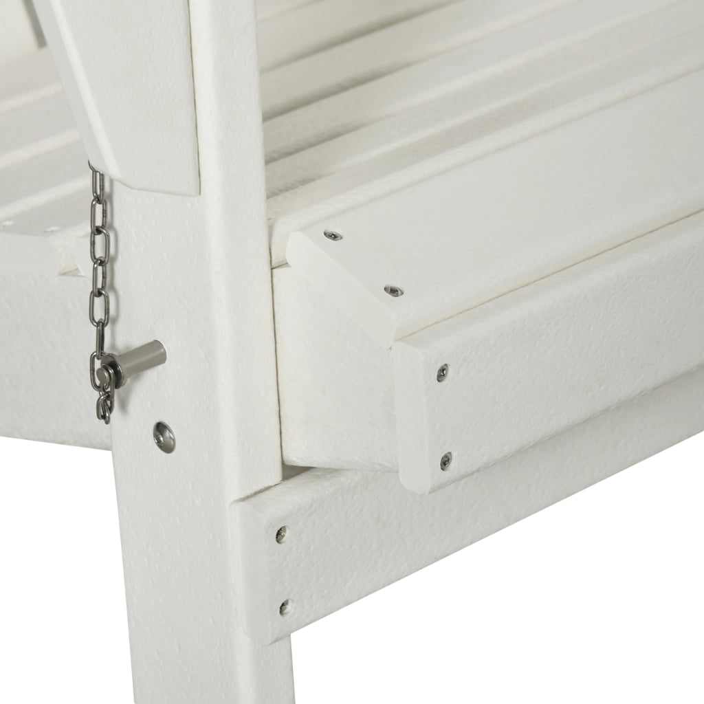 Sedia Adirondack pieghevole per balcone e giardino bianca