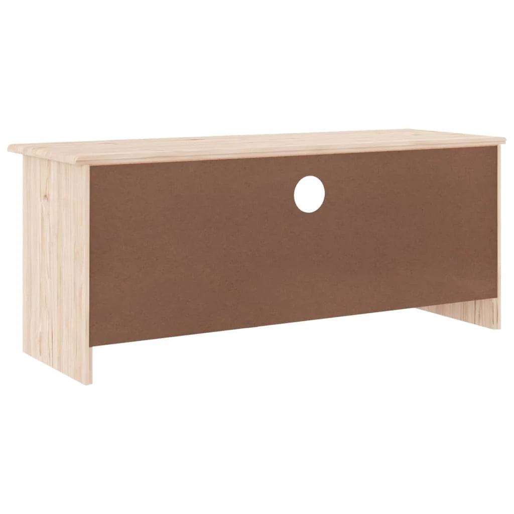 Mobile TV multimediale scaffale per televisione televisione buffet sala da pranzo soggiorno camera da letto con cassetti 100 x 35 x 41 cm legno di pino massiccio marrone 02_0026940