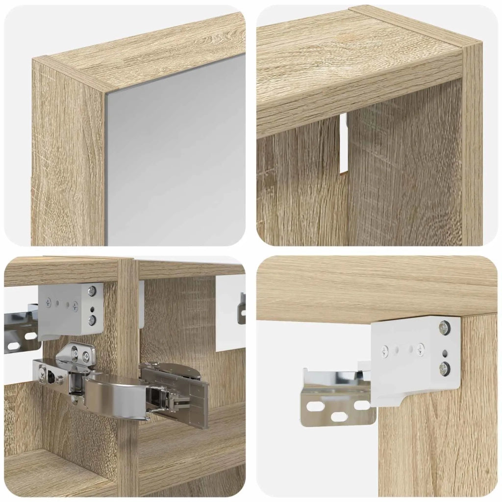 Set di Armadi da Bagno con lo scaffale 3 pcs 80 x 10,5 x 50 cm