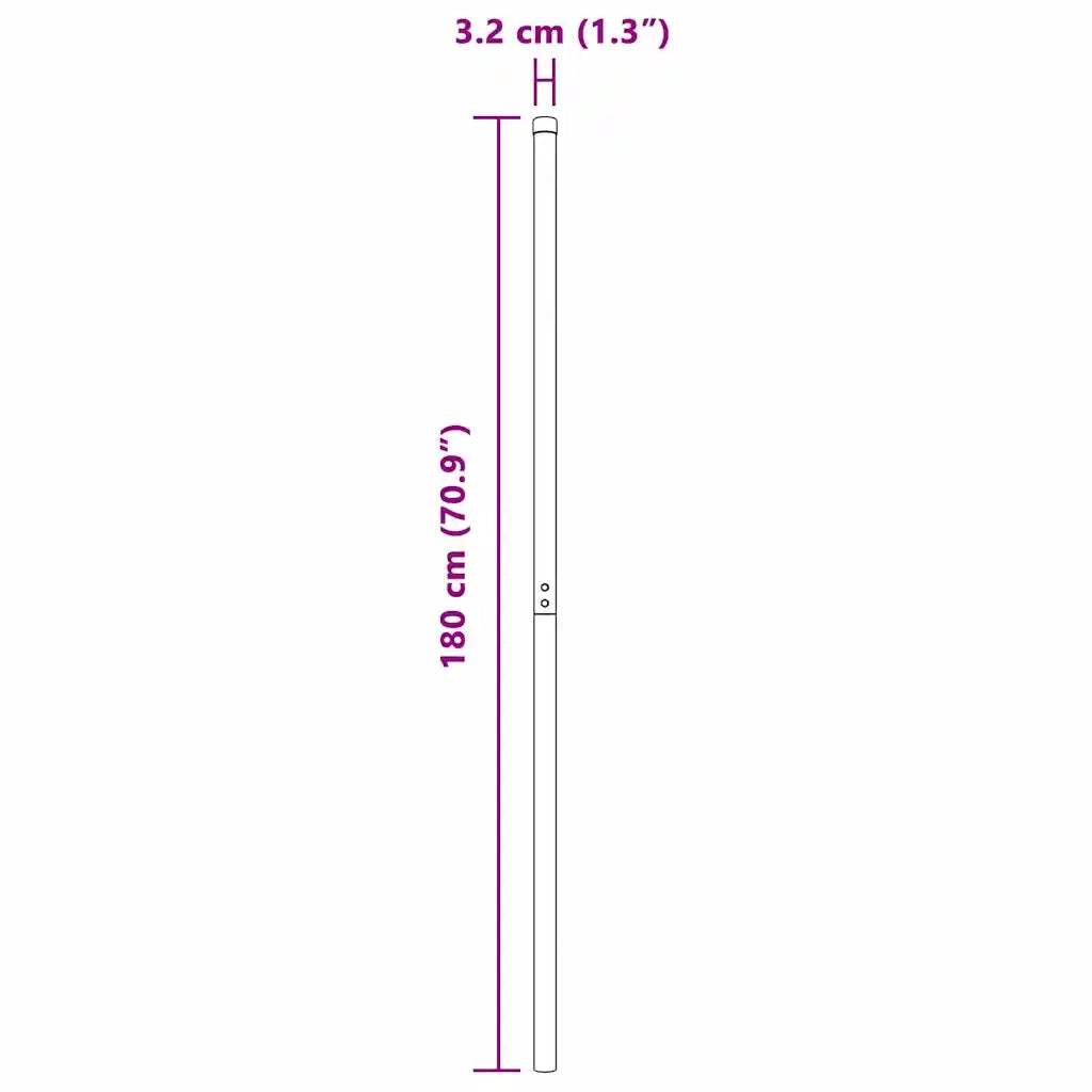 vidaXL Pali per Recinzione 12 pcs Argento 180 cm