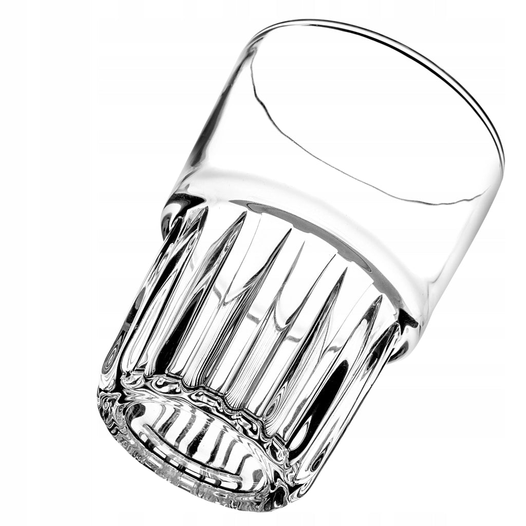 Set di 6 bicchieri KADAX per bevande fredde da 320 ml con superficie a coste.