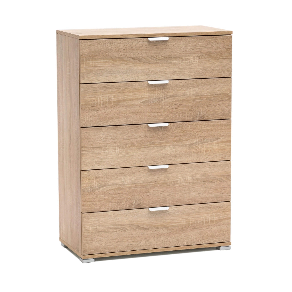 Cassettiera 5 cassetti in Legno Composito cm 75x38x103 - TONY