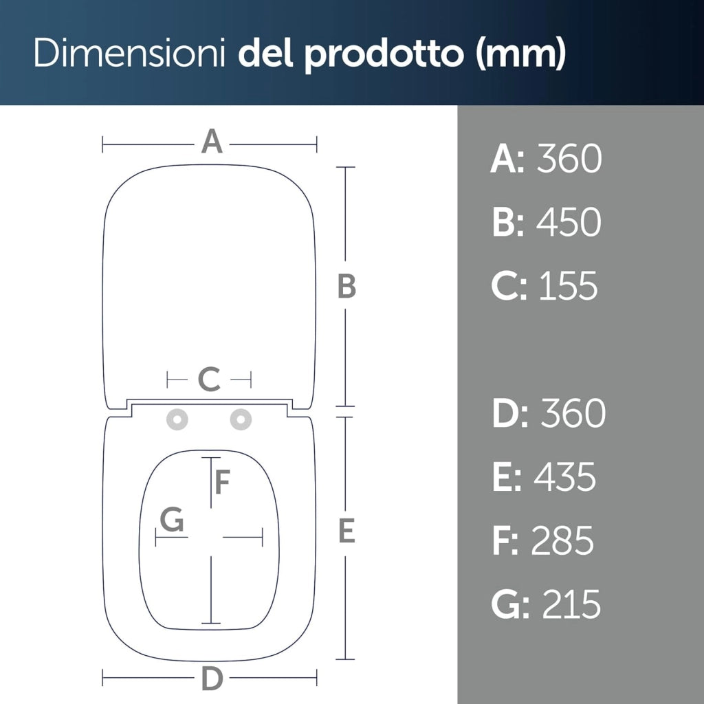 Sedile WC Ideal Standard K706501 Original Tonic II con chiusura ammortizzata, bianco