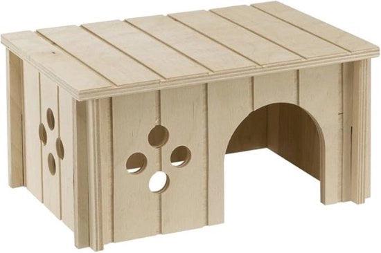 Casella per conigli per esterno - Accessorio per casella per conigli - con tetto piano e aperture di ventilazione - 26 x 17,3 x 13 cm