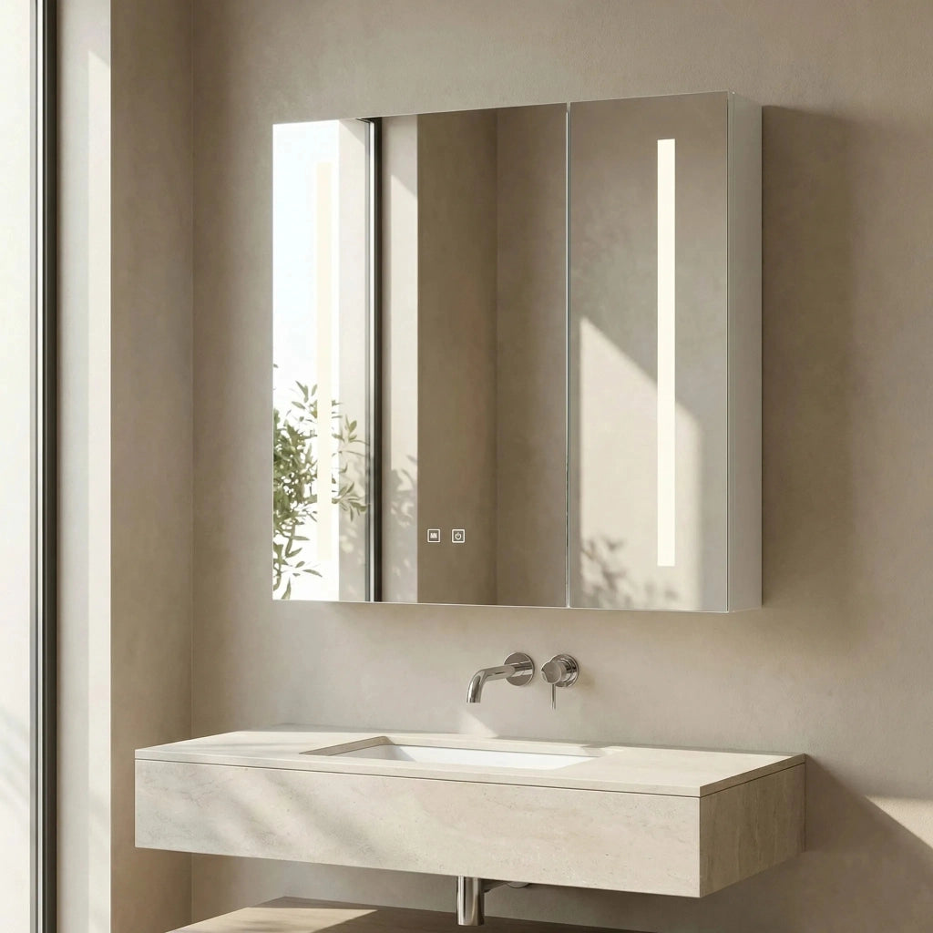 Armadietto Con Specchio Led M1015-60 60x65