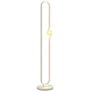 Lampada da Terra a LED a forma di Nota Musicale con Luminosità Regolabile e Pedale, 28x28x145 cm, Bianco