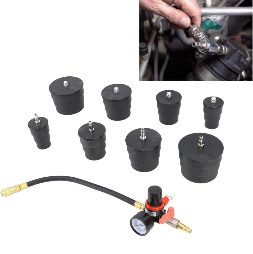 Set 9pz Tester Pressione Turbocompressore e Sistema Di Raffreddamento Manometro