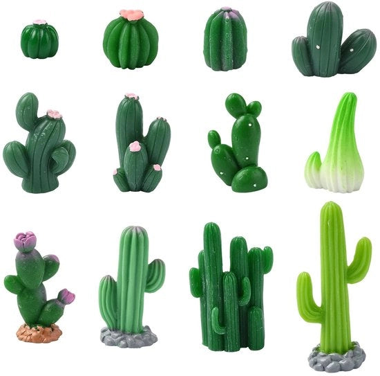 Decorazioni per Casa con Miniaturni Pianti Tropicali - 60 Pezzi - Varie Dimensioni