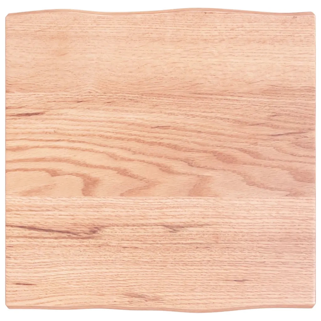 Piano Tavolo Marrone Chiaro 40x40x2 cm in Rovere Non Trattato 363926