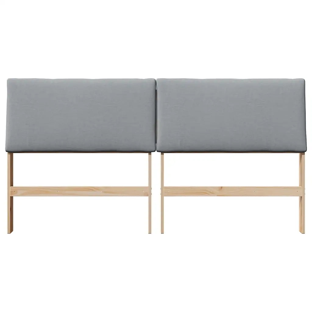 Testiera imbottita Grigio chiaro 200 cm Pino massello