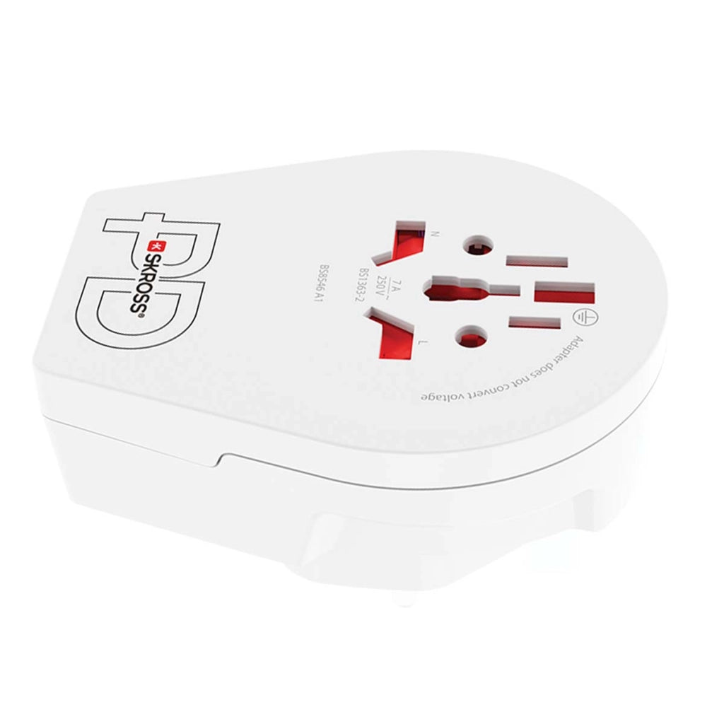 Adattatore da viaggio USB-C PD 20W da internazionale a britannico Bianco Skross