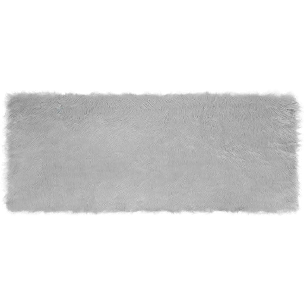 Tappeto in finta TAFALLA Grigio 80 x 200 cm Poliestere 42021523