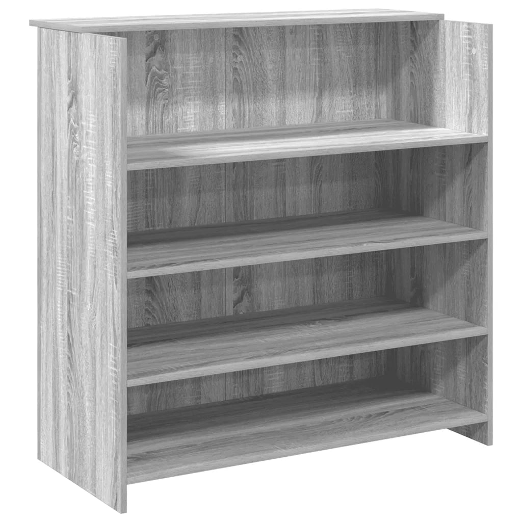 vidaXL Banco Reception Grigio Sonoma 100x50x103,5 cm Legno Multistrato