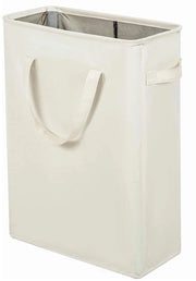 Wascuccia pieghevole Oxford asciugamani - asciugamani - Wascuccia pieghevole - Raccoglitore moderno di asciugamani con maniglie - per camera da letto, bagno, dormitorio - 45L (Beige)