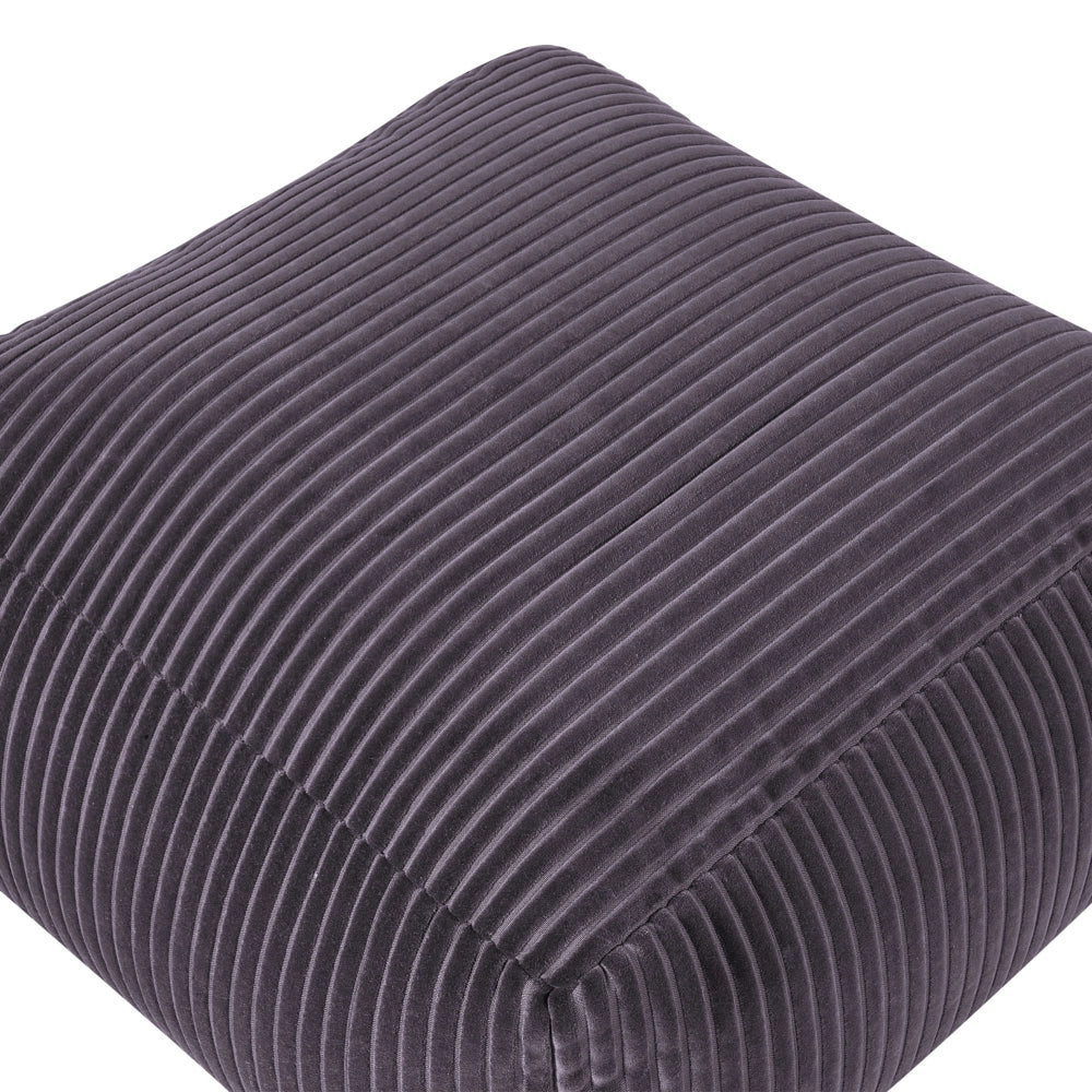 Moderno Pouf Intrecciato da Salotto 50 x 30 cm Motivo Grigio Scuro
