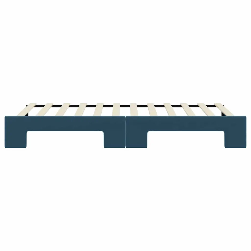 Divano Letto con Letto Estraibile Blu 80x200 cm in Velluto 3196921