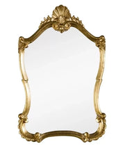 Mobili2g - specchiera in foglia oro sagomata misure: l.58 x h.86 x p. 5