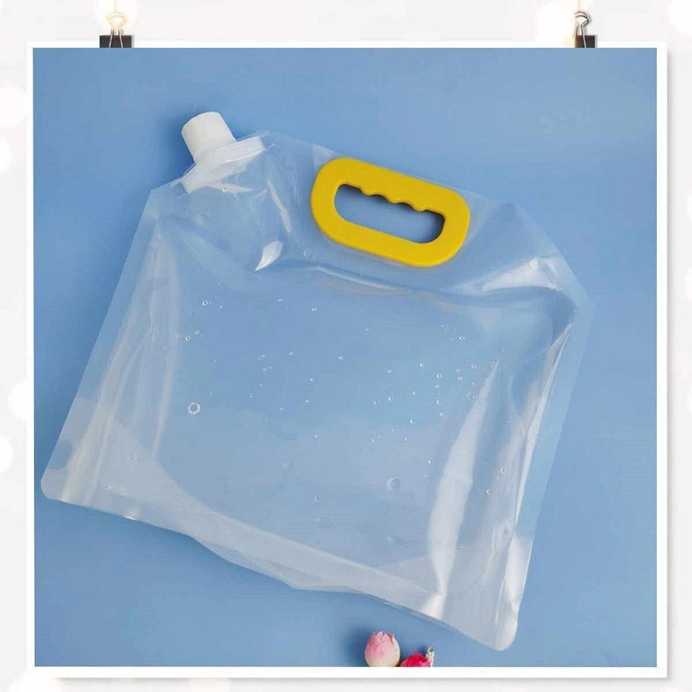 Trade Shop - Set 2 Pz Taniche Pieghevoli Portatili Acqua Potabile 5l Borsa Contenitori Viaggi -
