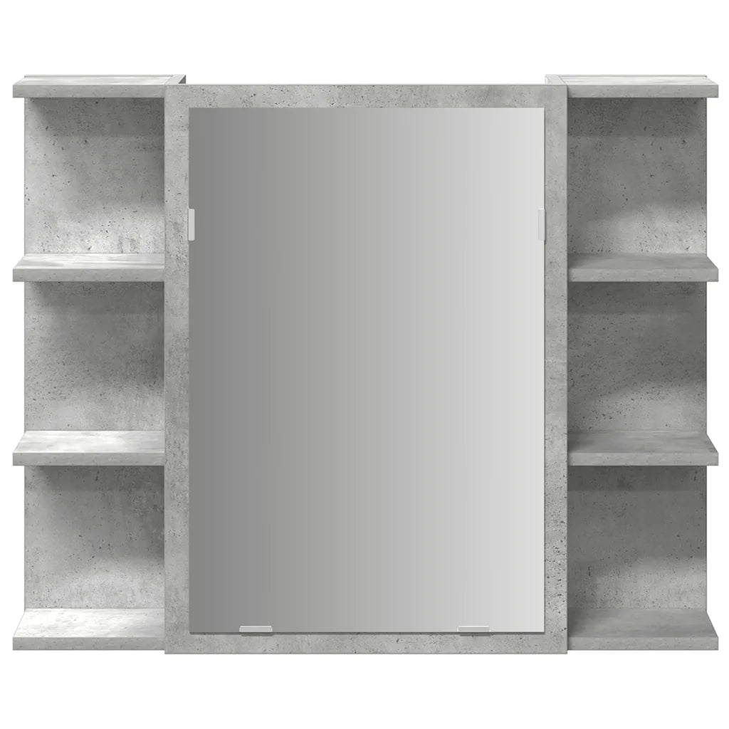Set Mobili da Bagno 3 pz Grigio Cemento in Legno Multistrato 3324855