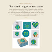 Set di asciugamani 100% cotone - Insieme da 6 - Disegno adatto ai bambini - Facile da pulire - Idoneo per la pelle - Effetto magico - Asciugamani per bambini