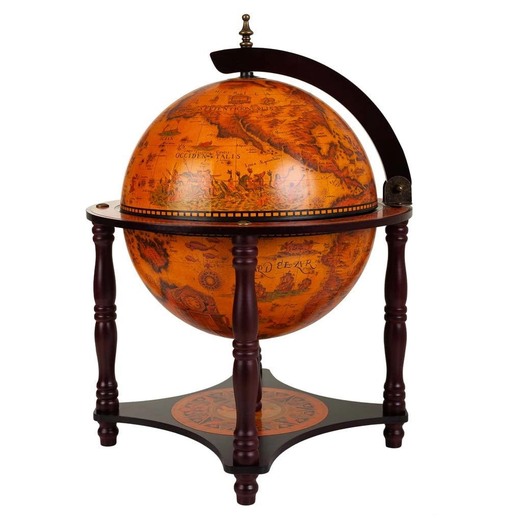 Portabottiglie globo marrone 42x42x57h