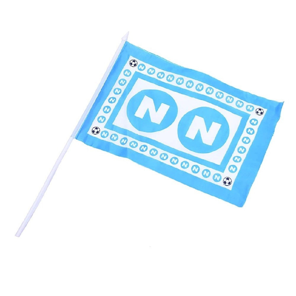 Trade Shop - Bandiera Napoli Asta 31x50 Cm Calcio Tifosi Azzurri Partenopei Scudetto Campione -