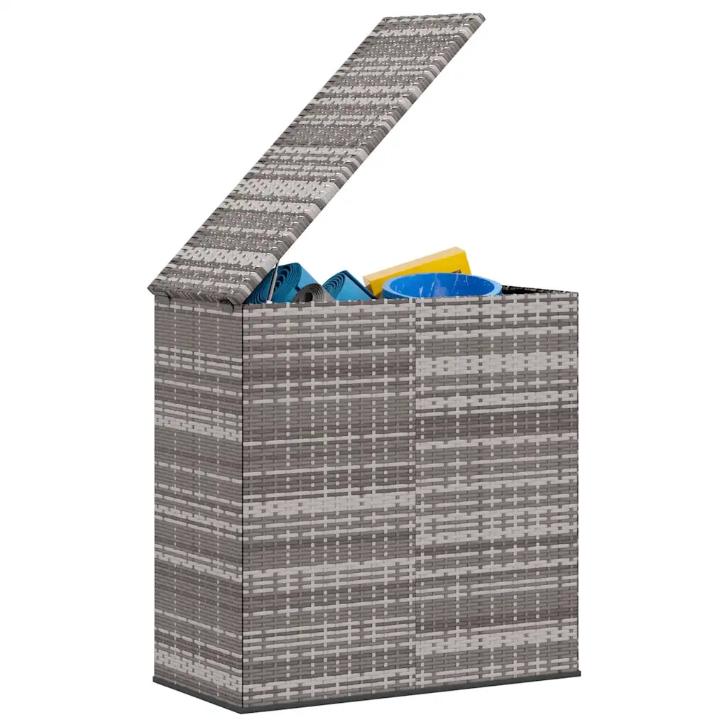 Contenitore da Giardino in Rattan PE 100x49x103,5 cm Grigio 317225