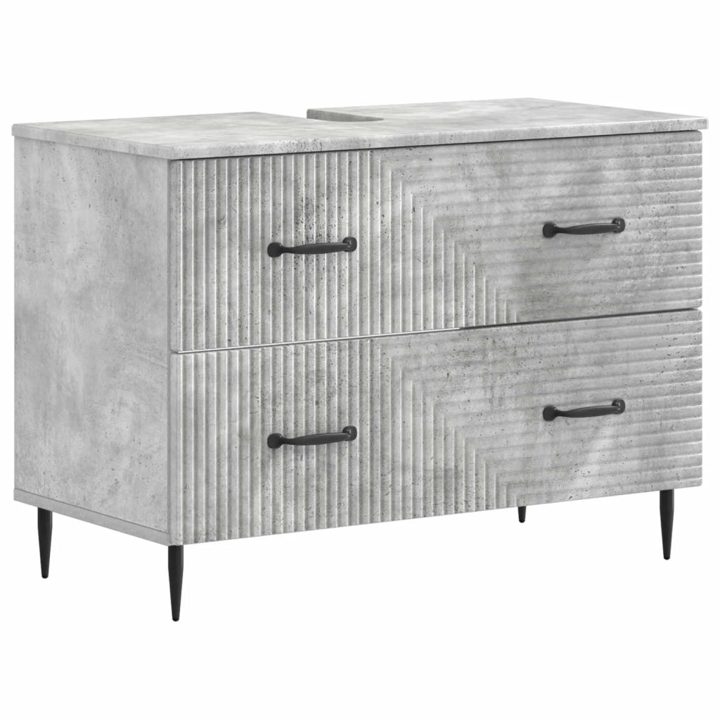 Set di armadietti da bagno in 3 pezzi HAARLEM Grigio Cemento 3417777