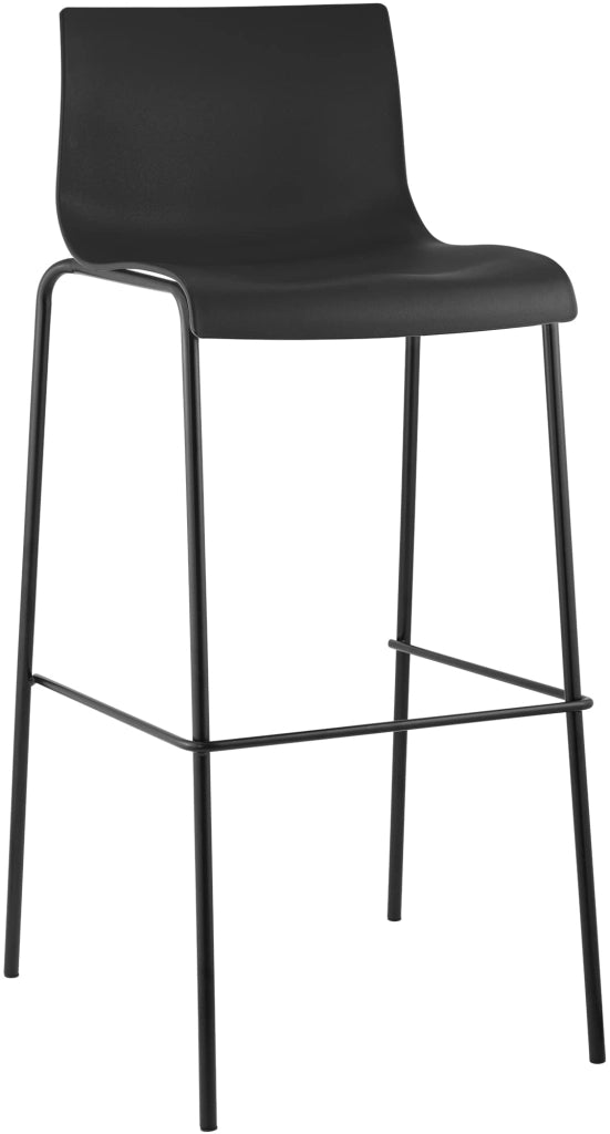 Sgabello da bar Hoover struttura a 4 piedi nero 2