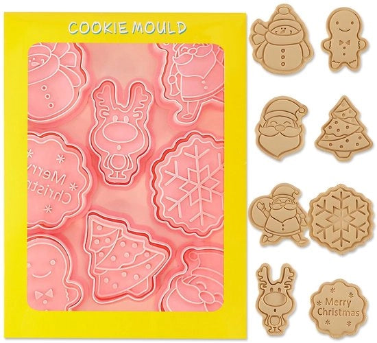 Set di stampi per biscotti a forma di babbo Natale - 8 pezzi 

- Forme per biscotti a forma di babbo Natale 3D
- Forme per biscotti a forma di babbo Natale per bambini
- Forme per biscotti a forma di babbo Natale
- Forme per biscotti per DIY
- Fondant
