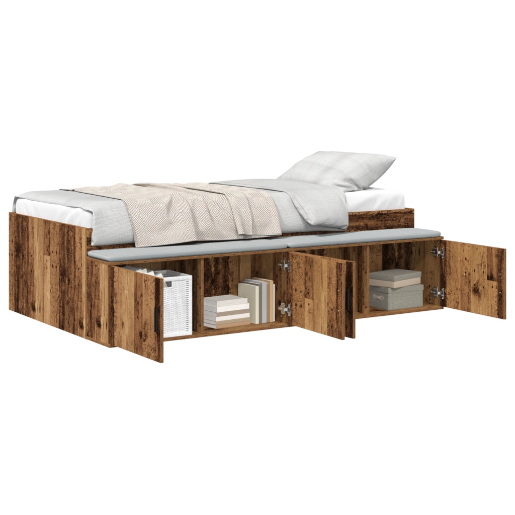 Struttura Letto Rovere Artigianale 75x190 cm