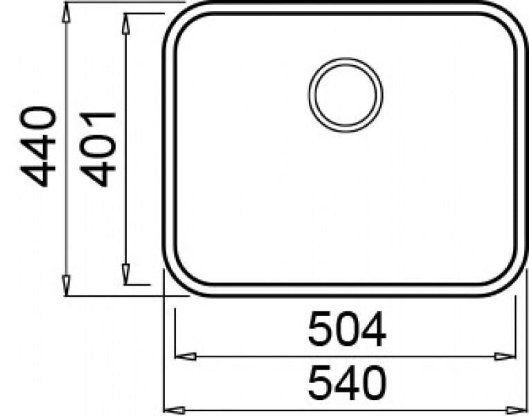 Elleci Space 500 R50 Lavello sottopiano Rettangolare Acciaio inossidabile