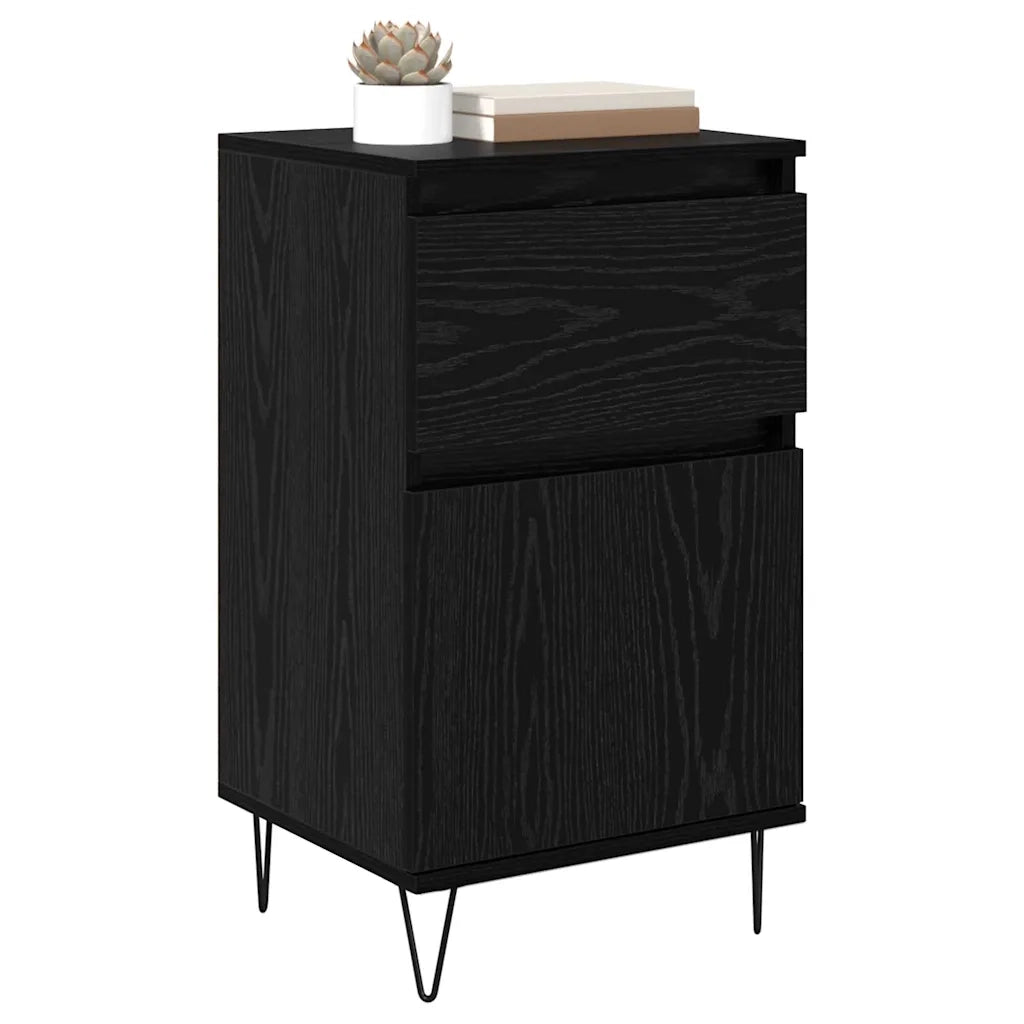 Credenza-Buffet-Armadio da cucina Rovere nero 35 x 40 x 70 cm Legno multistrato 704542
