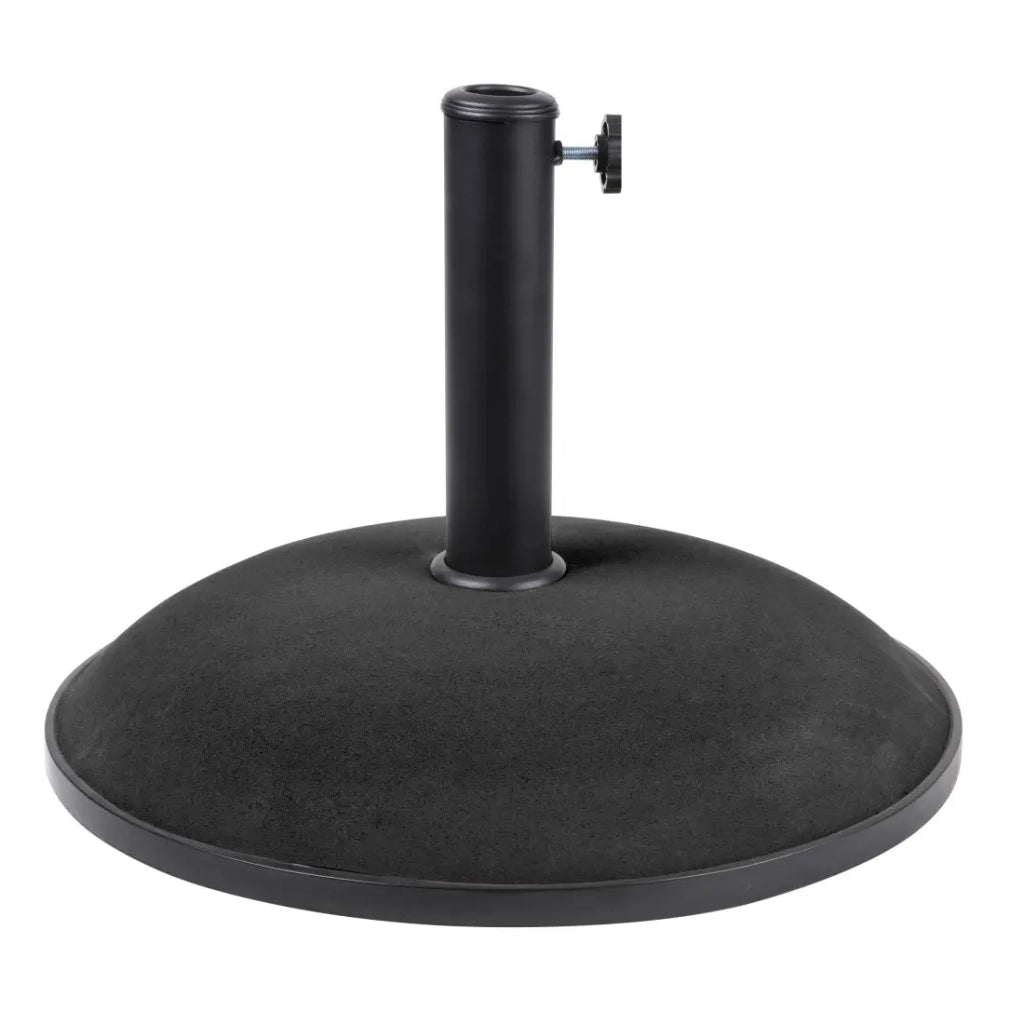 Base per ombrellone in cemento grigio scuro 20 kg - Dimensioni 45x37 cm, diametro interno 35/38/48 mm
