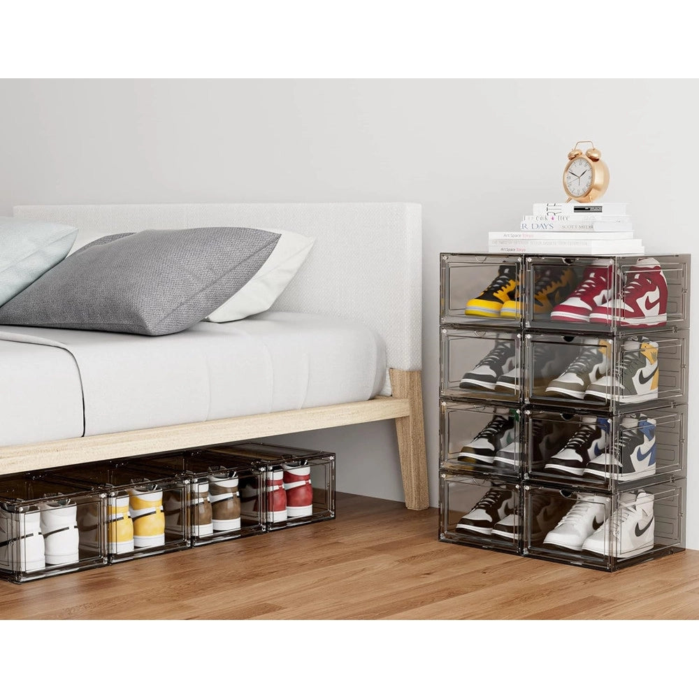 Trade Shop - Box Contenitore Per Scarpe Calzature Scatola Portascarpe Impilabile 34x25x18.4cm 87649 -