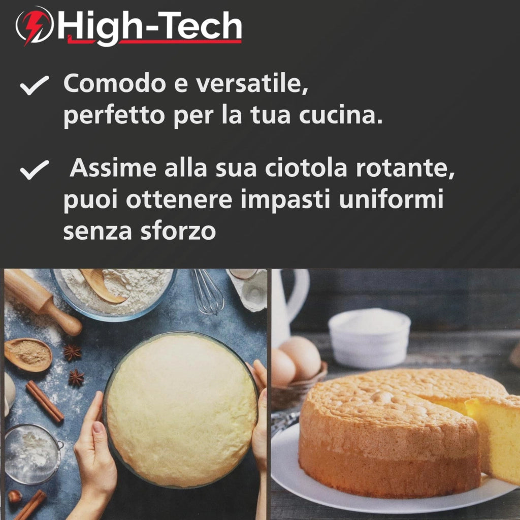 HIGH-TECH MIXER CON CIOTOLA DA 2 LT E POTENZA DA 200 W