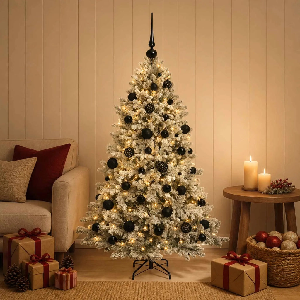 Albero di Natale Artificiale con Palline 120 cm 150 LED 3465587