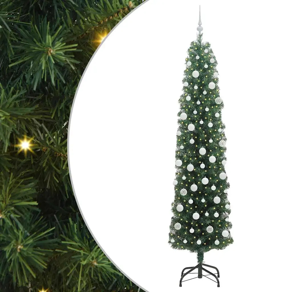 Albero di Natale artificiale con 300 LED Verde 210 cm 3394959