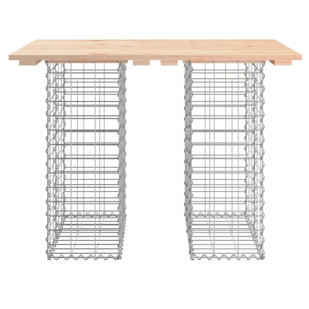 Tavolo da giardino in gabbione design 100x70x72 cm in legno massello di pino 834365