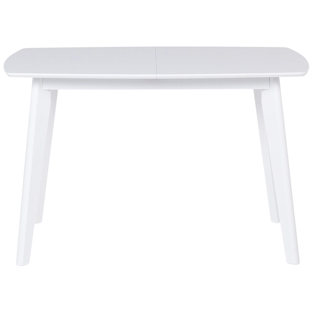 Tavolo da pranzo con gambe in legno bianco 120 - 160 x 80 cm in stile scandinavo rettangolare