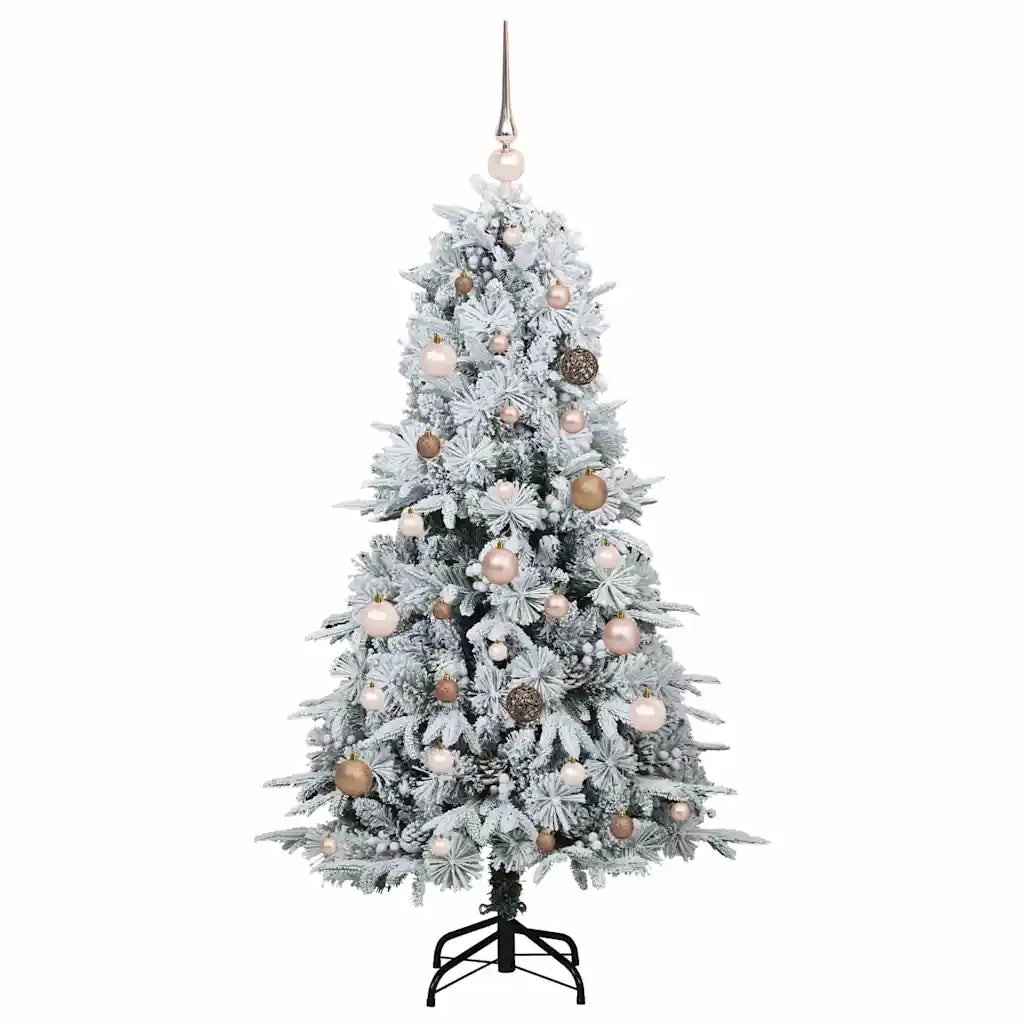 Albero di Natale Artificiale con Rami Pieghevoli Bianco 150 cm