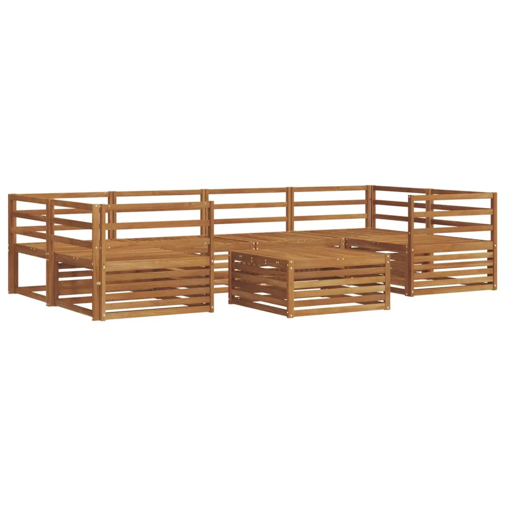 Set di divani da esterno 7 pcs Naturale