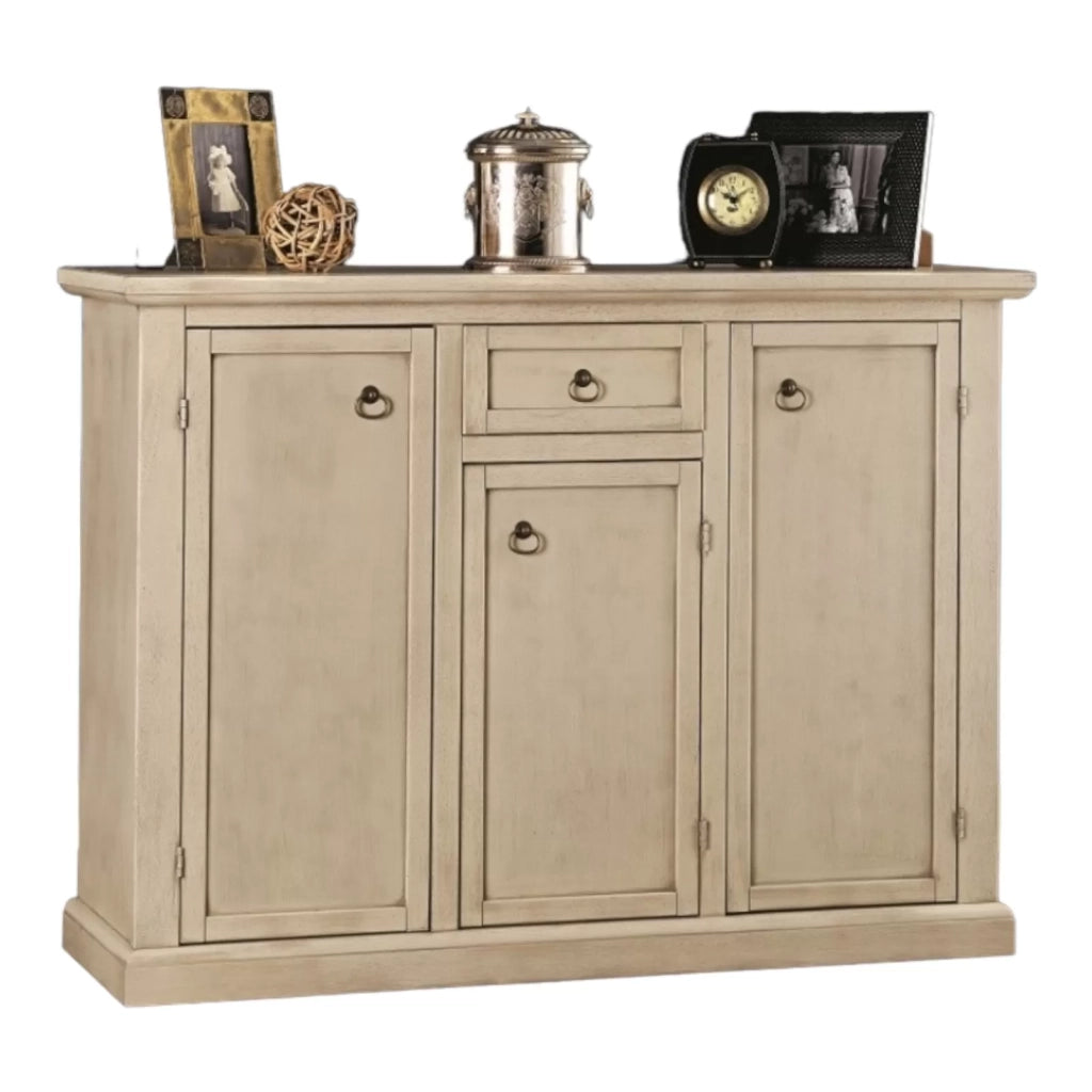 Madia credenza in legno avorio patinato l.120 p.39 h.85 - Mobili 2G