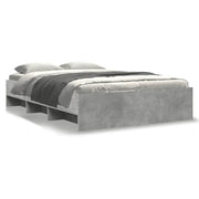 Letto matrimoniale | Letto per adulti | Giroletto Grigio Cemento 140x190 cm in Legno Multistrato